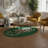 🟢 Emerald Tiger Tamer Oval Accent Rug