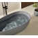 Freestanding Soaking Stone Resin Bathtub with Polished Chrome Overflow and Pop Up Drain