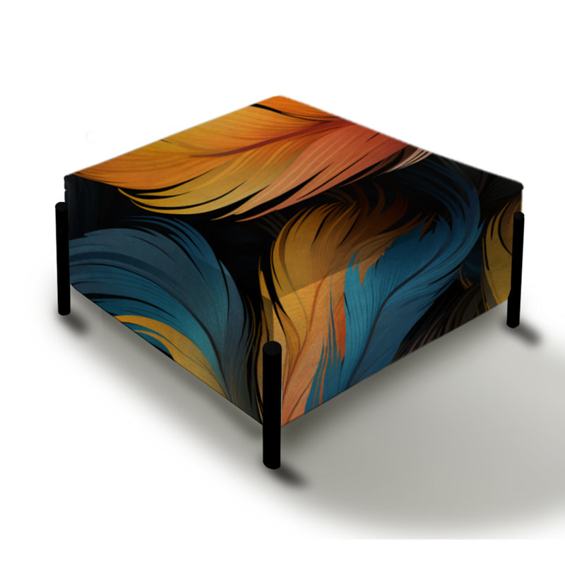 Manvel - Animal Print Large Square Ottoman
