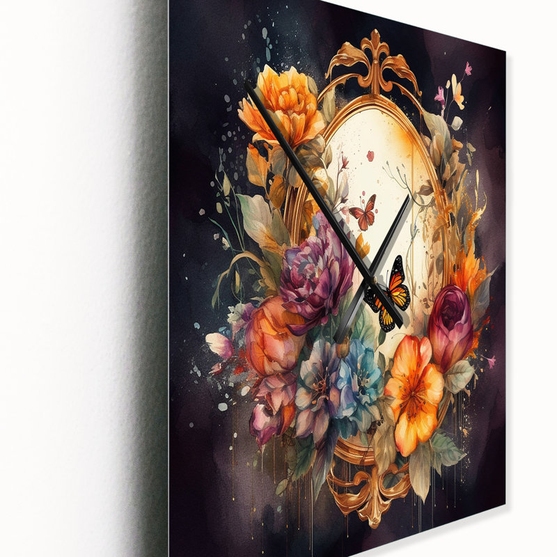 Jaquarius - Horloges murales florales, H 32 po x l 16 po x P 1 po