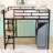Metal Loft Bed With Built-In-Desk And LED Light And Shelves-2006434165-2006434166
