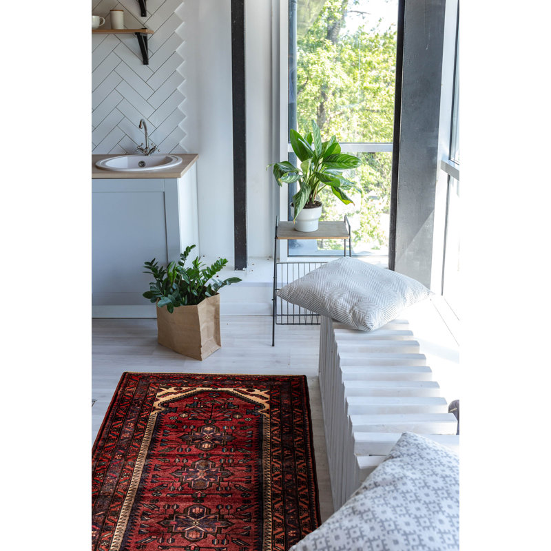 Tapis de couloir unique en laine Arce 3 pi 7 po x 9 pi 2 po Artrice