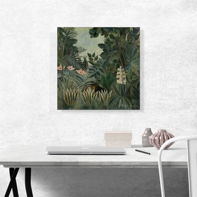 " The Equatorial Jungle 1909 " by Henri Rousseau Painting Print