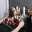 Organisateur de vernis à ongles 84 bouteilles de 7 couches Organisateur de lunettes de soleil Support de lunettes en acrylique Support de rangement pour huiles essentielles Organisateur de maquillage sans outil, transparent, paquet de 2