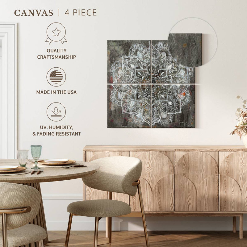 Kerner Mandala In Neutral, 57" H x 57" W