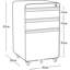 3 Drawer Metal Filing Cabinets with Lock Wheels, Anti-tilt Under Desk Design (No Assembly Required)-866884867