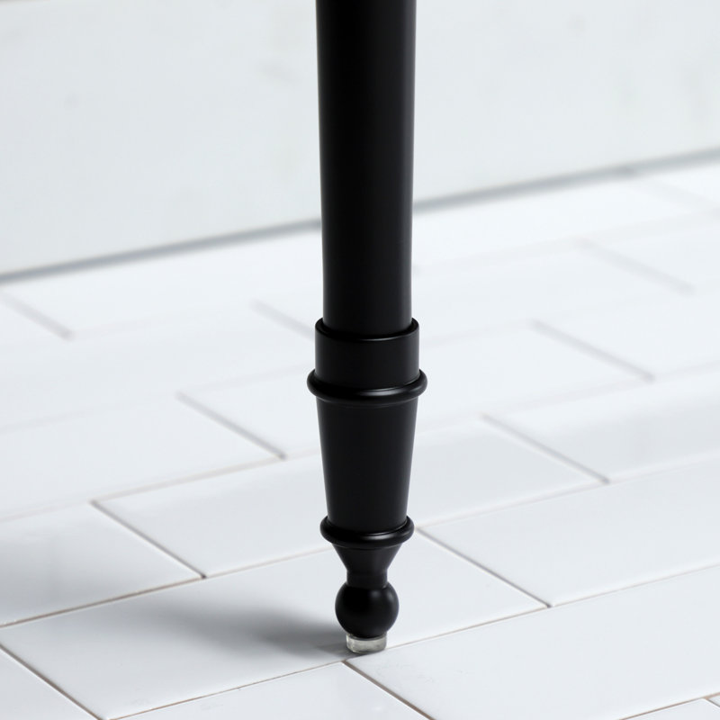 Kingston Brass Edwardian Brass Console Sink Legs, Matte Black