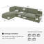 Canapé modulaire rembourré 4 pièces Parkton-2129541259