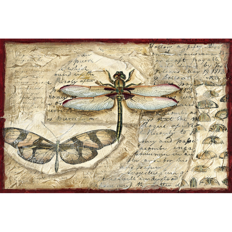 Poetic Dragonfly I by Chariklia Zarris - Wrapped Canvas Print, 81cm H x 122cm W