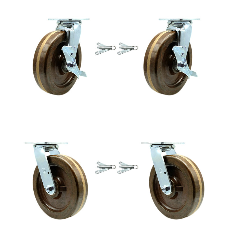 4 Piece Phenolic Caster Set