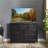 Dresser 7 Drawer Farmhouse Storage Cabinet | Black | Living Room
