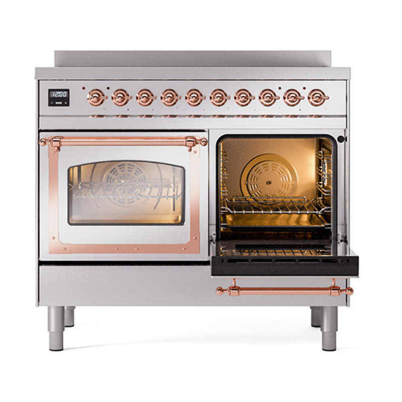 ILVE Nostalgie II Noblesse 40 in Induction Range, Stainless Steel/Copper