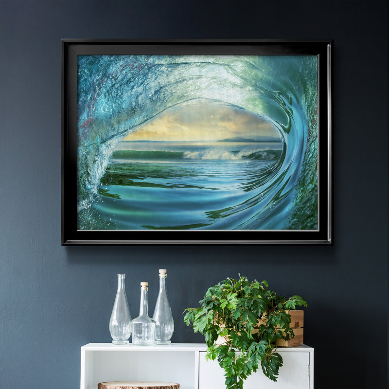 «Big Wave», reproduction encadrée de qualité supérieure - prête à être accrochée, H 18,5 po x l 24,5 po x P 1,5 po