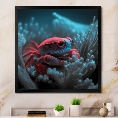 " Red Crab In Shades Of Black And Blue III "