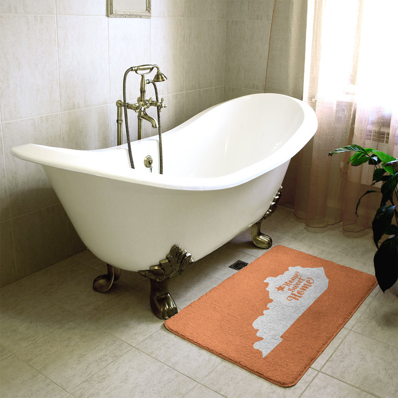 Tapis pour salle de bain frankfort doux, l 17 po x L 21 po, Orange