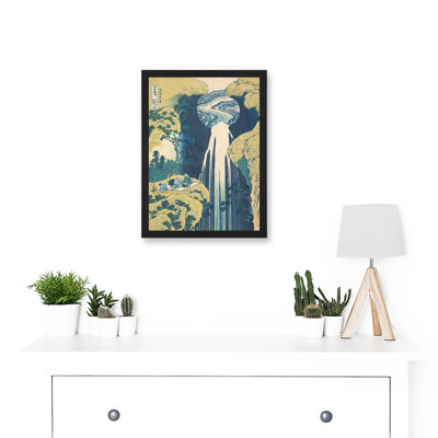 Hokusai Amida Falls Kisokaido Road Japanese Waterfall by Katsushika Hokusai - Single Picture Frame Print