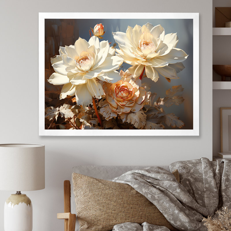 «Succulent Farmhouse Still Life» sur toile, Cadre photo blanc, H 12 po x l 20 po x P 1 po