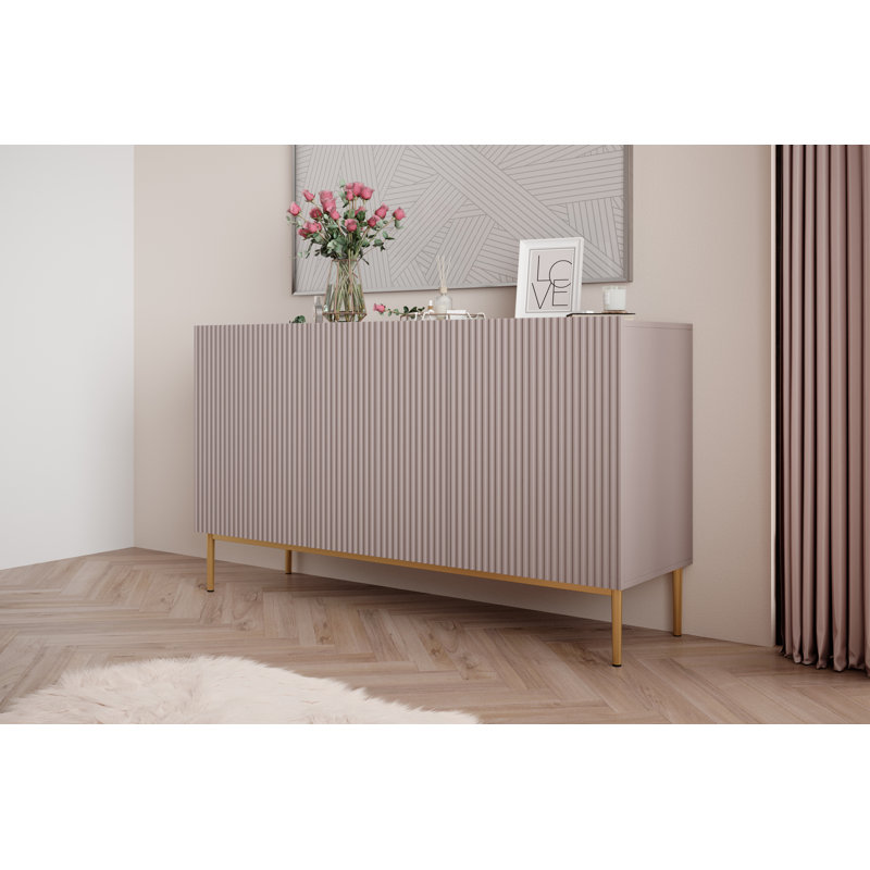 150cm Sideboard, Pink/Gold