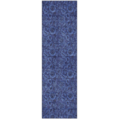 Premium Machine Washable Adamski Navy Rug