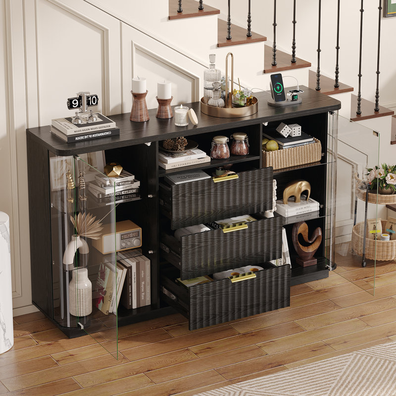 135cm Sideboard, Black