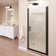 Infinity 33'' - 34'' W x 65.56'' H Semi-Frameless Shower Door with Clear Glass