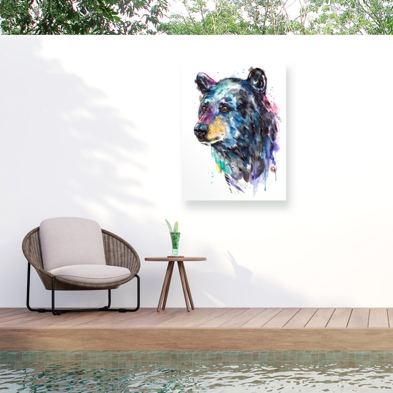 Toile d'extérieur Lisa Whitehouse Black Bear, H 14 po x l 19 po