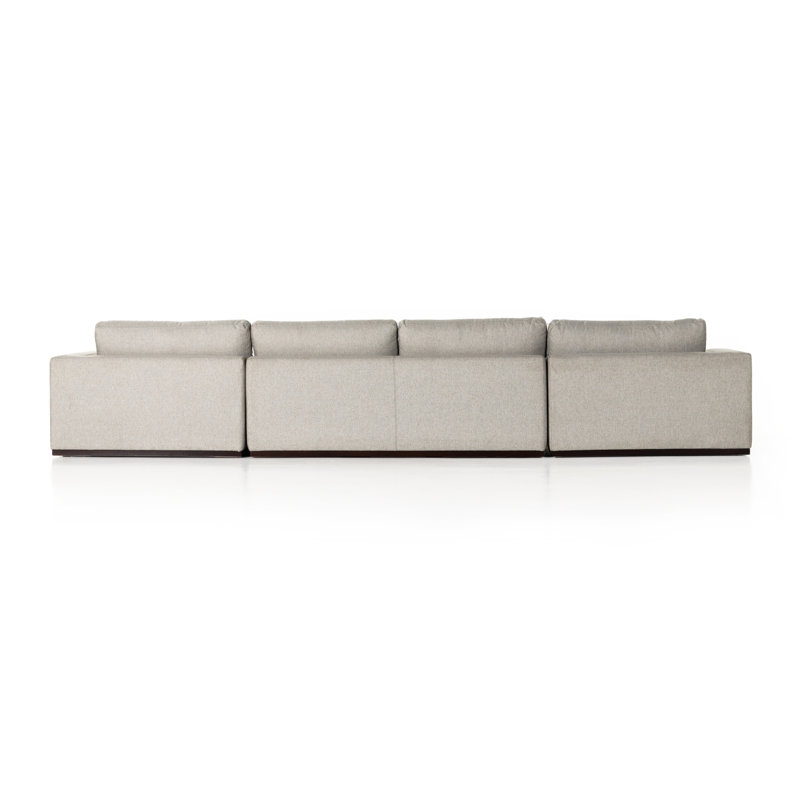 Colt Modular Chaise Sectional, Aldred Silver/Polyester Blend