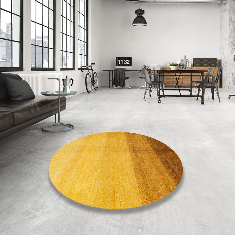 100% Machine Washable Abstract 4303 Area Rug, Round 6'