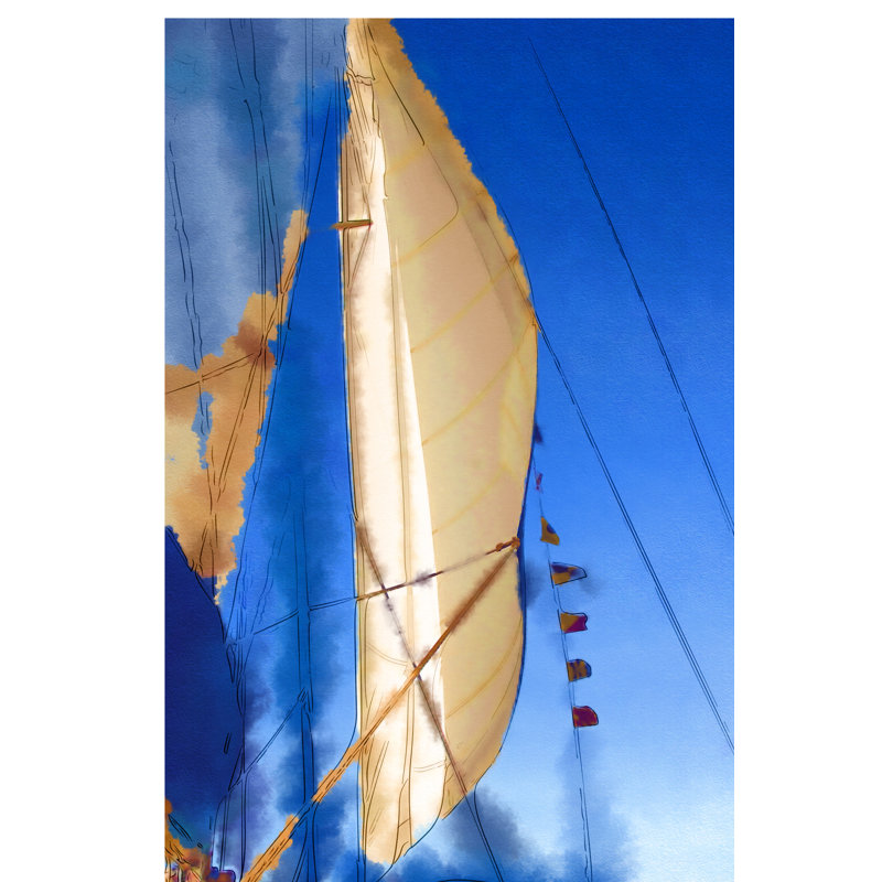 Sailing II by Danny Head - Wrapped Canvas Painting, 76cm H x 51cm W x 3.8cm D