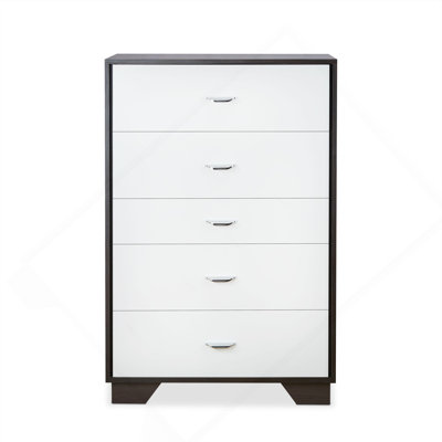 Commode à finition blanche et espresso Eloy