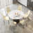 Zyriana 6 - Person Pedestal Dining Set-236968756