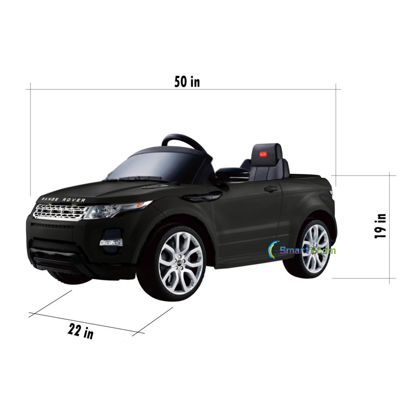 Black 12V Electric Ride-On Car with Remote Control and Music