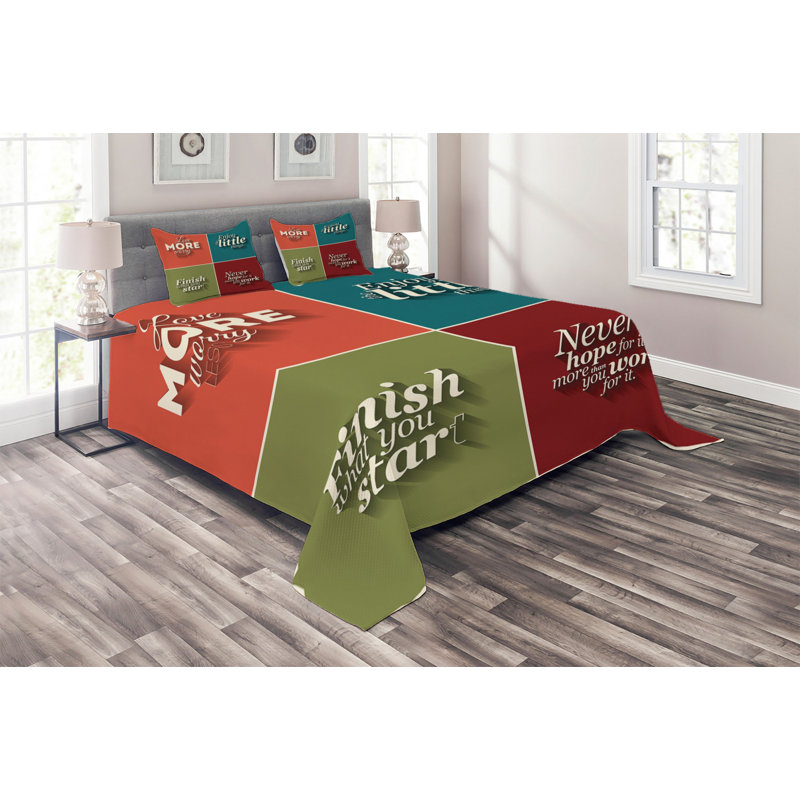 Modern & Contemporary Coverlet, King Bedspread + 2 Shams