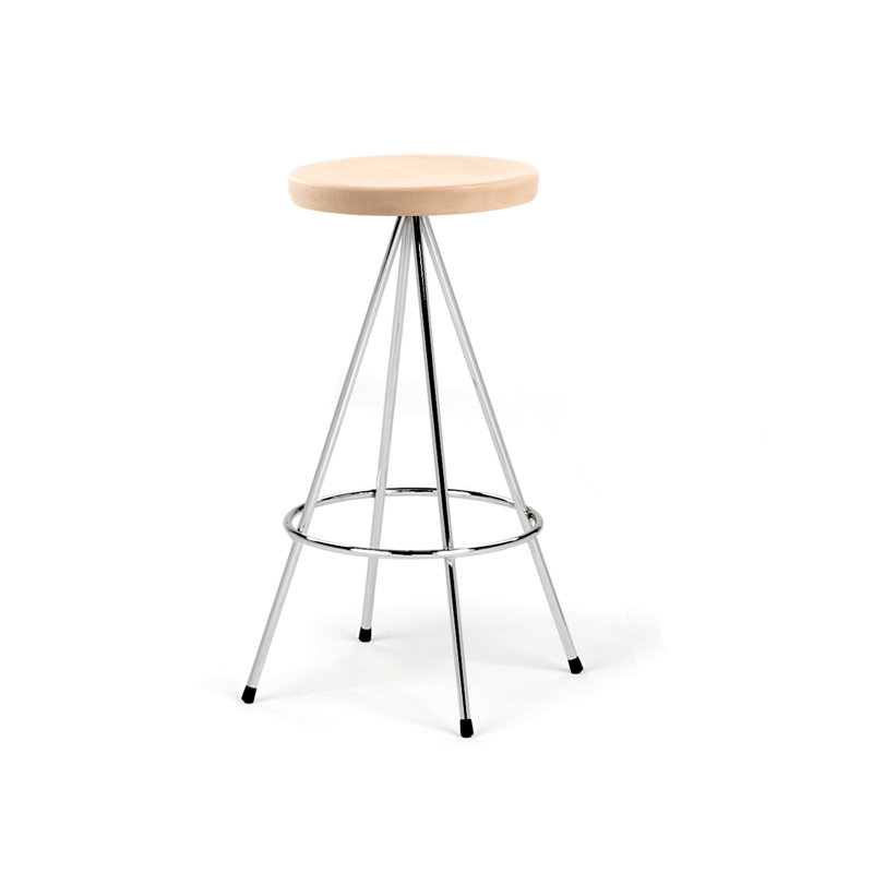 Anakie Counter Stool with Metal Frame, Chrome