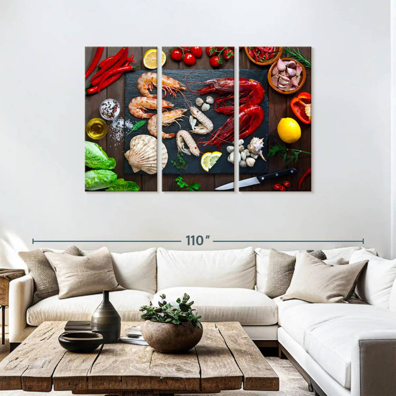 Yarlin cuisine des fruits de mer, H 48 po x l 74 po