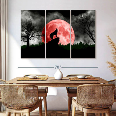 Loup et lune