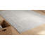 Tapis ivoire en bambou noué à la main à texture géométrique-124205868
