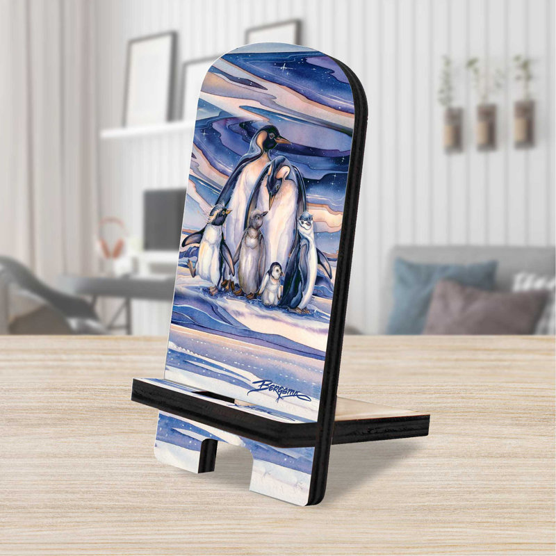 Support de bureau Designocracy bleu / gris / brun, H 6 po x l 3 po x P 3 po
