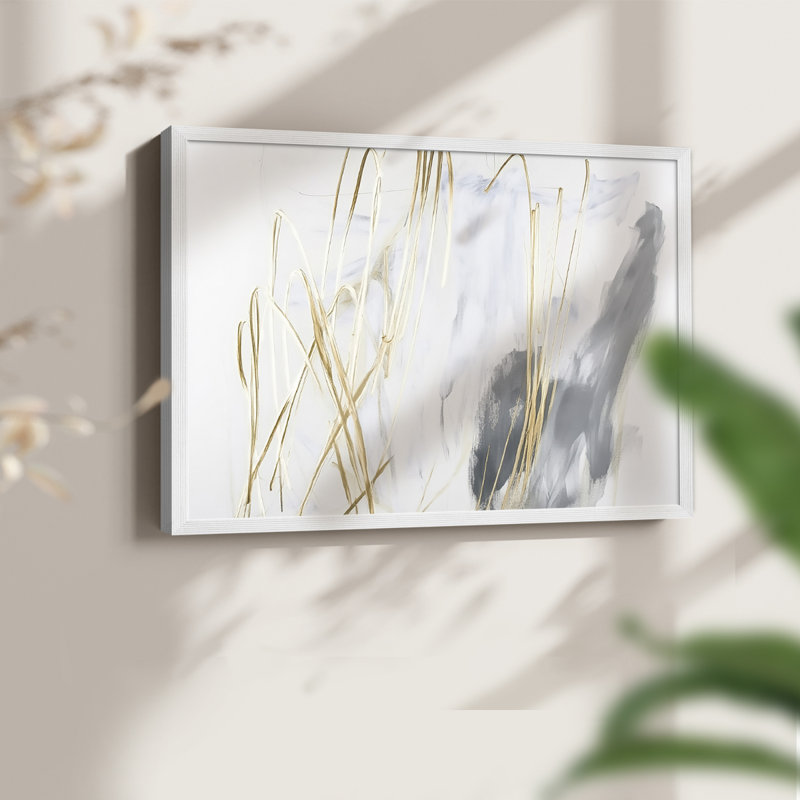 Série abstraite XXI, reproduction encadrée, H 11 po x l 14 po, Blanc