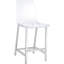 2 sièges en acrylique transparent à hauteur de comptoir avec finition - salle à manger élégante et tabourets de bar modernes qui soutiennent les pieds à dossier ferme pour une utilisation dans la pièce