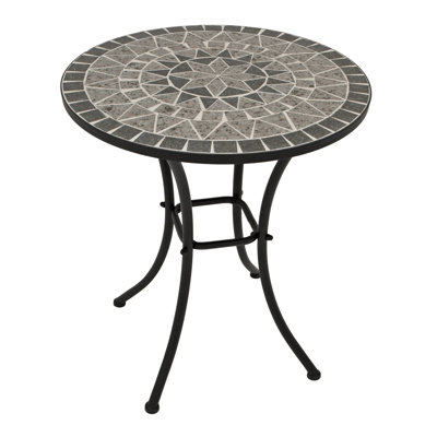 Springer Round Stone Outdoor Bistro Table - 60 cm W 60 cm D