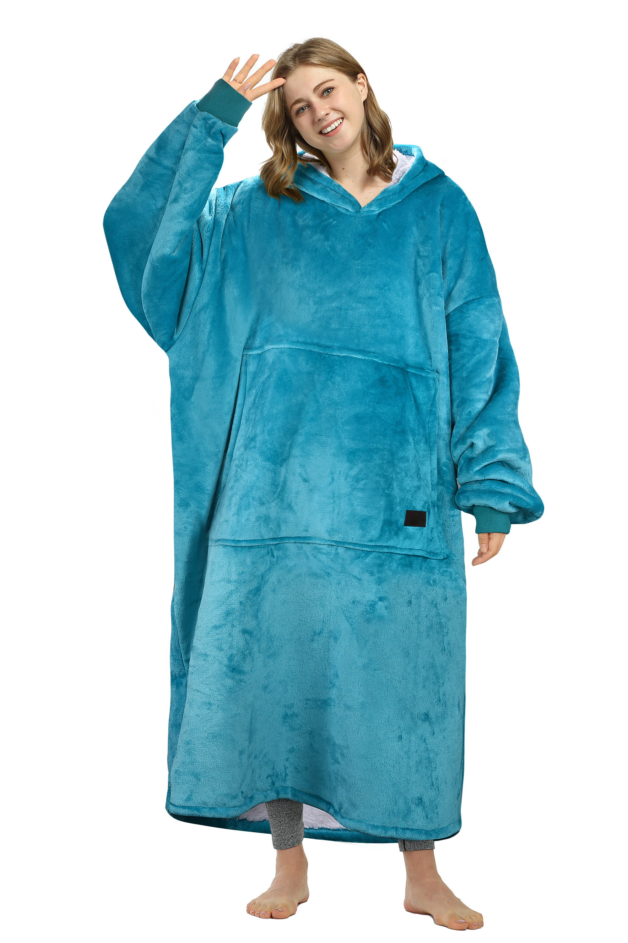 Oversized Hoodie Blanket, Wearable Blanket sweatshirt, Ultra Soft Sherpa  Fleece Comfy Snuggle Hoodie