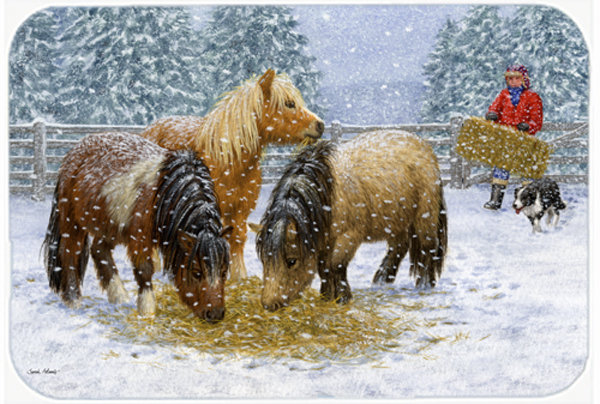 Planche à découper en verre trésors caroline Shetland Ponies