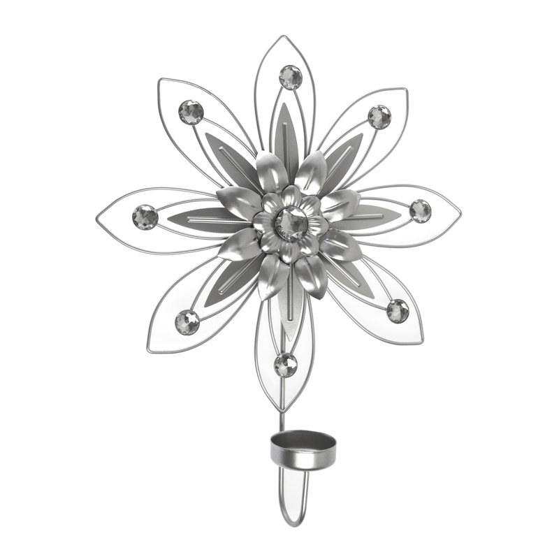 4 Piece Metal Wall Wall Sconce Set, Silver