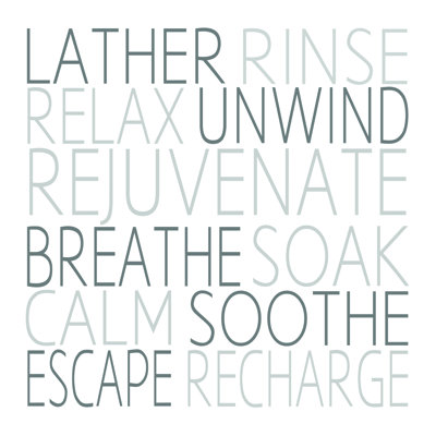 Spa Words - Wrapped Canvas Print