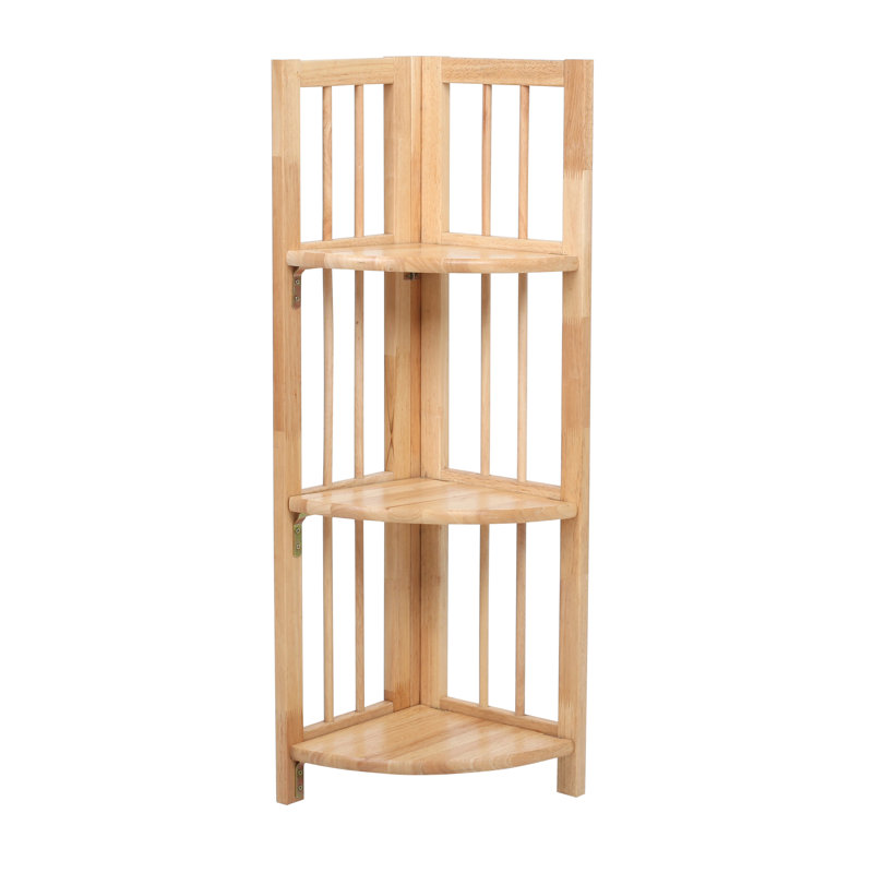 Modern Wood Corner Bookcase