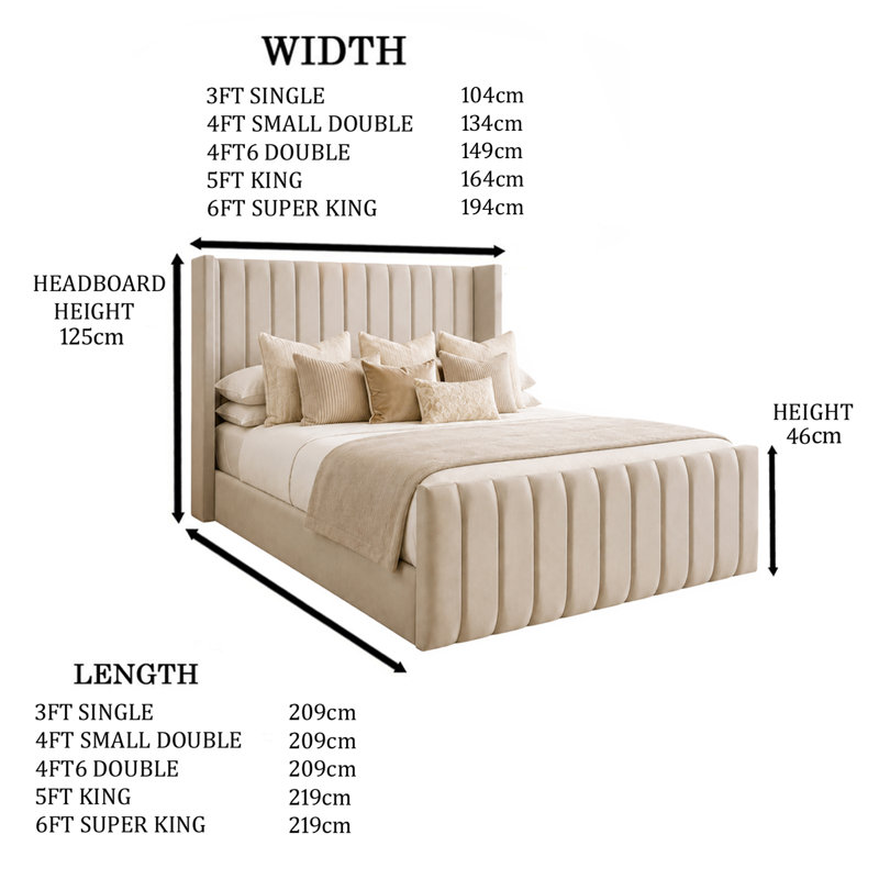Bed, Beige, Super King (6')