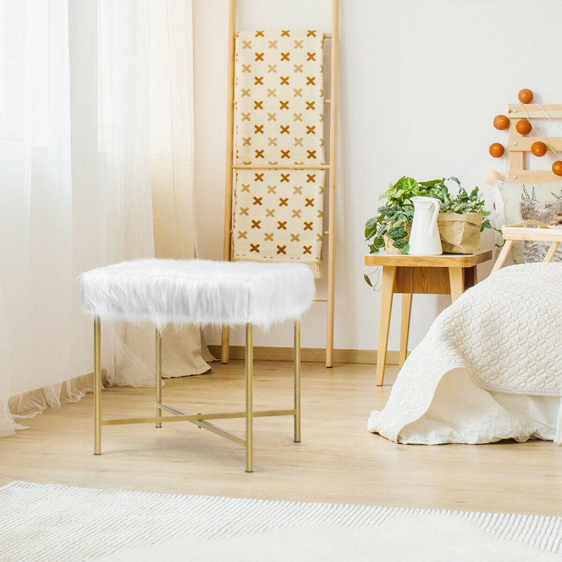Tabouret décoratif, Blanc