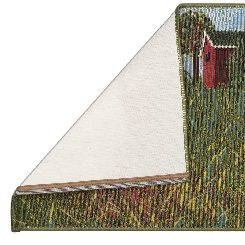 Ambernique Non-Skid Kitchen Mat, Rectangle 2' x 2'10"