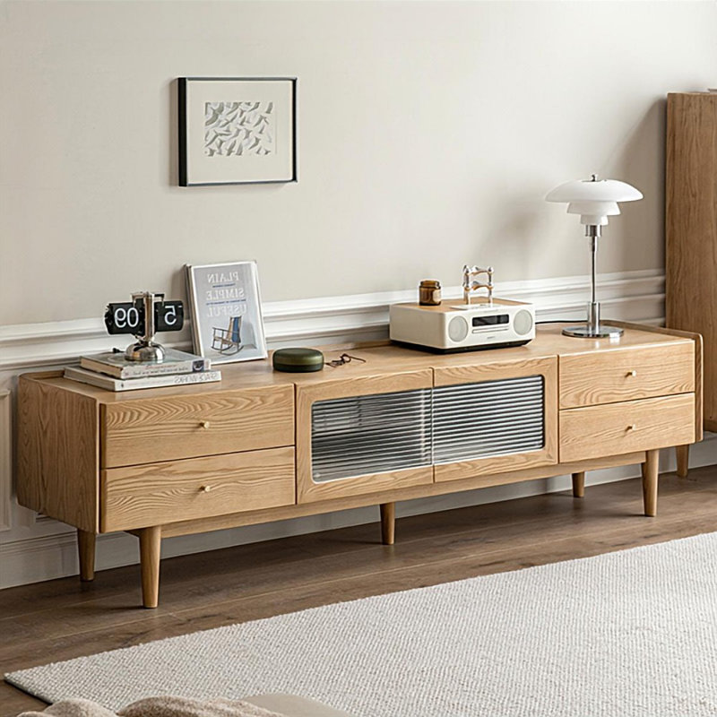Meuble télé Modern Burlywood, H 15,75 po x L 70,87 po x l 15,75 po